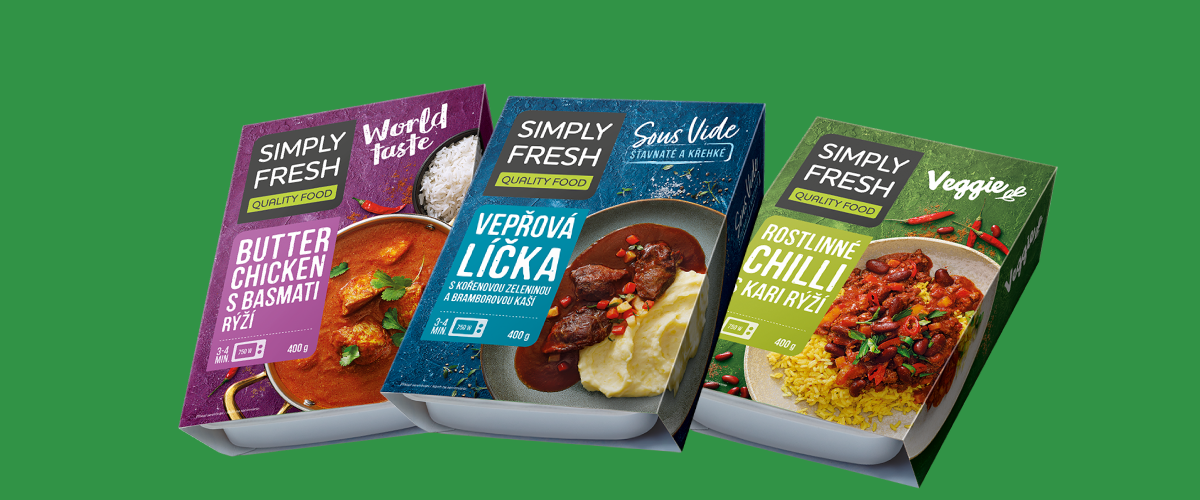 Simply Fresh přichází s třemi novými řadami chlazených hotovek: Světová kuchyně, Sous Vide a Veggie